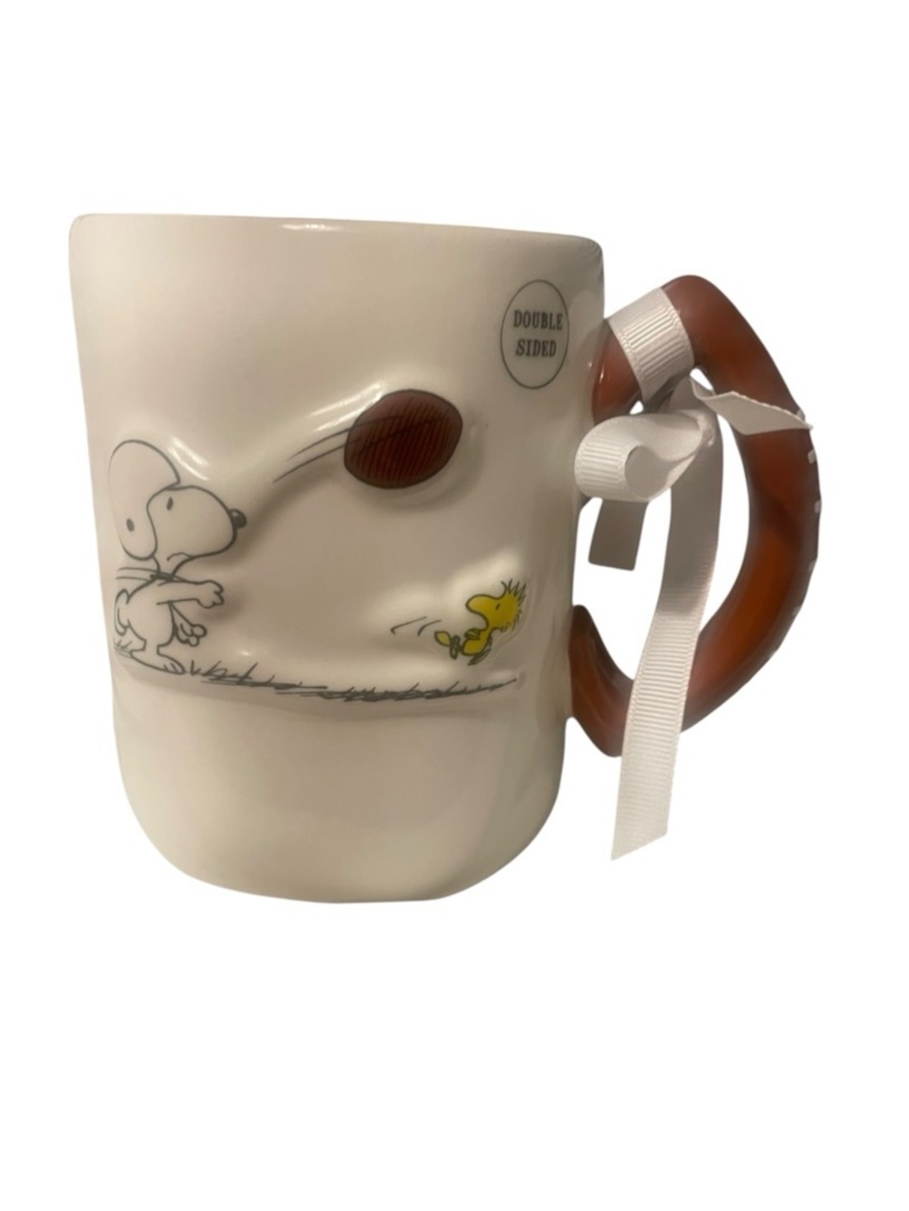Rae Dunn Peanuts Snoopy “Hut Hut Hike!” Football Mug - New